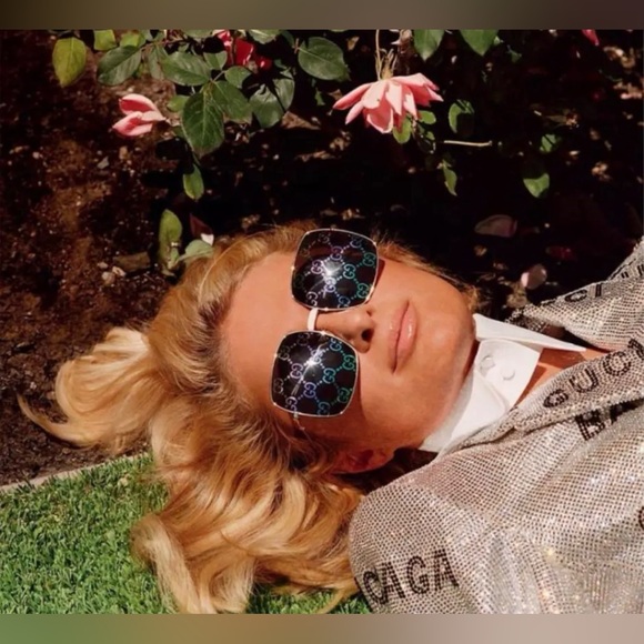 GUCCI SUPREME GG04145 UNISEX SQUARE GG PRINT MONOGRAM MIRROR SUNGLASSES - Picture 4 of 17